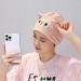 Hair Towel Wrap - Cute Cat Coral Fleece Drying Hat for Women & Girls - Pink Bath Hair Hat - Buy Online on GoSupps.com