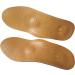 Men's Thin Leather Insoles for Flat Feet & Plantar Fasciitis - Arch Support Replacement Soles in Yellow - Size 10.5-11 M US - Buy Online on GoSupps.com