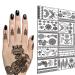 TAFLY Lace Black Chains Tattoo Waterproof Body Henna Transfer Tattoos Stickers for Women & Girls -150 Designs Bracelets Necklaces Tribe Totem Wing etc 10 Sheets