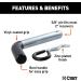 CURT 21510 Trailer Hitch Pin & Clip - 5/8 Diameter - Fits 2 Receiver - Vinyl-Coated Grip - Clear Zinc - Buy Online on GoSupps.com