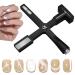 Cat Eye Magnet for Nails Nail Magnet Cat Eye Gel Nail Polish Magnet Wand 5 In 1 Magnetic Nails Multi-Function Nail Art Magnet Strong Suction Cat Eye Magnet Tool for Cat Eye Gel Nail Polish (Black)