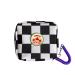 Large Capacity Period Bag Cute Chequered Sanitary Napkin Storage Bag Portable Sanitary Pads Pouches for Teen Girls Black One Size Black