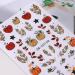 6 Sheets Fall Pumpkin Nail Stickers | 3D Thanksgiving Nail Art Decals | Autumn Leaves & Sunflower Designs for DIY Manicure - Buy Online on GoSupps.com