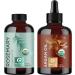 Organic Rosemary and Organic Argan Oils - Certified Organic Rosemary Essential Oil for Hair Plus Organic Argan Oil for Hair Skin and Nails - Pure Organic Face Hair and Body Oils for Men and Women