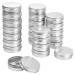 24 Pieces Aluminum Tin Jars 60ml Empty Cosmetic Container Pots Silver Round Cosmetic Tin Jars Aluminum Round Cans with Screw Lids for Cream Lotion Powder Lip Balm Salve Sample Makeup Storage