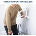 TAILI Suction Shower Grab Bar - Strong Hold for Elderly & Handicap - No Drilling - 240LBS Capacity - T-Shape Design - Buy Online on GoSupps.com
