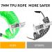 Overmont Surfboard Leash 10ft Coiled Stand Up Paddle Board Leg Rope - Green | Premium TPU Wrist Strap for Safe Paddleboarding - Buy Online on GoSupps.com
