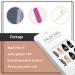 YOSOMK Medium Almond Press on Nails with Glitter Gold Sequins | Glossy Stick on Acrylic Nails for Women - Buy Online on GoSupps.com