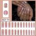 24pcs Long Coffin Ballerina False Nails with Glue - Full Cover Press on Cool Fake Nails for Women Girls - Splicing Heart Rhinestones Manicure - Buy Online on GoSupps.com