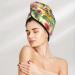Hair Towel Wrap - Quick Drying Hair Turban with Button | Sunflower Cornflower Poppy Design - Buy Online on GoSupps.com