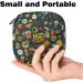 Colorful Cartoon Fast Food Women's Menstrual Bag - Portable Storage for Pads & Cups with Zipper - Ideal for Teens - Buy Online on GoSupps.com