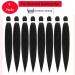 ROSDINA 30 Inch Pre-Stretched Braiding Hair Pack of 8 - Professional Yaki Texture Synthetic Fiber in 1B-8P for Crochet & Braid, Hot Water Setting, Natural Hair Extension - Buy Online on GoSupps.com