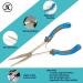 JC 11 Long Nose Fishing Pliers | Stainless Steel Hook Remover Tool with Spring-Assisted Handle - Buy Online on GoSupps.com