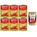 Italian Gourmet E.R. Pack of 6 Mutti Filetti tomatoes - 100% Italy - 400g can + 400g Italian Gourmet Polpa