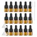 BPZXL 20 pieces empty 1ml brown glass pipette bottle small amber brown brown glass bottle sample glass pipette dripping bottle for aromatherapy essential oils