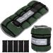 MOVIT set of 2 neoprene weight cuffs with reflectors adjustable weights 2x 2.0kg with color selection olive green