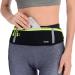 USHAKE Slim Running Belt Workout Fanny Pack for Men Women Exercise Waist Pack for Apple iPhone Holder Runner Belt for Running Walking Cycling Camping Gym black/3 yellow zippers