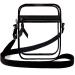 DONGGANGAJI Clear Crossbody Bag, Stadium Approved for Concerts,Clear Shoulder Bag Adjustable Strap With front pocket Black