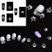 JERCLITY 100pcs 3D Silver Crown Nail Charms Studs Set with Clear Crystals - Manicure Jewelry for Women and Girls - Buy Online on GoSupps.com