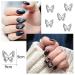 JERCLITY 30-Piece 3D Gold & Silver Butterfly Nail Charms with Clear Rhinestones - Metal Butterfly Nail Studs & Jewels for Nails - Buy Online on GoSupps.com