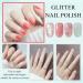 TBeautfave Nail Polish Set Glitter Nail Varnish Sets Quick Dry & Long Lasting Pink Green Nail Polish Water Based Natural Nail Varnish Sets for Women DIY Nail Art - No Need Cure 01Glitter - Buy Online on GoSupps.com