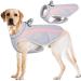 Kuoser cool vest for dogs adjustable & reflective cooling vest dog for hot summer day sun protection dog cooling vest cool dog for outdoor activities hiking walks xxxl gray & pink