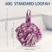 Yoget 4 Pack Bath Loofah Sponges - Exfoliate, Cleanse, and Soothe Skin - 60G, 4 Color Variety - Buy Online on GoSupps.com