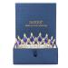 Vintage Royal Queen Teardrop Rhinestone Diadem Tiaras Crown - Gold Blue | Perfect for Pageants, Proms, Weddings - Buy Online on GoSupps.com