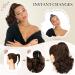 Ponytail Extensions Ponytail Hair Extensions Long Curly Wavy 12" Claw Clip Ponytail Fluffy Clip on Pony Tails Synthetic Hairpiece for Women for Women(G188-2) - Buy Online on GoSupps.com