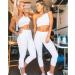 NEW YOUNG High Waisted Capri Leggings with Pockets for Women - XXL, White - Buy Online on GoSupps.com