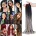 Tess Braids Extensions Twist Crochet BRAIDING HAIR Extensions ombre 20 strands/pack 100g smooth hair parts faux Locs hair extension 20 "(50cm) black/dark gray