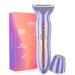 2-in-1 Electric Razor for Women, EESKA Electric Shaver for Women Cordless for Women Face, Legs and Underarm, Portable Bikini Trimmer IPX7 Waterproof Wet and Dry Hair Removal, Type-C USB Recharge… Purple
