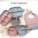 Wriggle & Giggle Baby Silicone Feeding Set | Complete Weaning Set for Babies & Toddlers | Silicone & Wood | Dark Pink - Buy Online on GoSupps.com