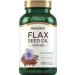 Piping Rock Flaxseed Oil 1000mg Softgel Capsules | 180 Count | Cold Pressed Supplement | Non-GMO Gluten Free