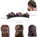 8PCS Sparkling Crystal Stone Braided Hair Clips for Women - Clover Rhinestone Hair Accents - Set of 3 Mini Clips for Ladies and Girls - Buy Online on GoSupps.com