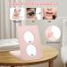 TopWigy Rechargeable Makeup Mirror with 72 LED Lights | Touch Screen Vanity Mirror with 3x/5x Magnification | 3 Color Light Modes | Pink - Buy Online on GoSupps.com