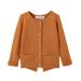 SMILING PINKER Toddler Girls Knit Cardigan Soft Warm Sweaters with Pockets 12-24 Months Camel