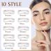 Eyebrow Stamp Stencil Kit with 10 Style Stencils - Waterproof Long Lasting Brow Makeup Definer in Black - Buy Online on GoSupps.com