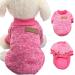 Warm dog sweater pet sweater gray dog sweater winter pet clothing cat sweater dogs dog clothes dog sweaters for small and medium -sized dogs pink