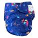 Eco Baby And Me Washable Ai2 All in Two Reusable Cloth Nappy Cover and Bamboo Insert Slim Fitting Nappy Ideal for Heavy wetters (Blue Lagoon)