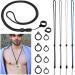 4 Colors Peritoneal Dialysis Transfer Set Adjustable Lanyard with Release Buckle Detachable Secure PD Peritoneal Dialysis Accessories with 2 Sizes 8 Silicone Rings
