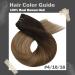 Moresoo Brown Balayage Sew in Hair Extensions 18 Inch - Dark Brown to Light Brown Ombre with Blonde Highlights - Double Weft Human Hair Extensions - 100g Pack - #4/10/16 - Buy Online on GoSupps.com