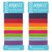 HOYOLS No Metal Hair Elastics Bands Assorted Color for Women s Medium Thick Hair 4mm Ponytail Holder Gentle Hold No Snag Hair Ties Accessories 8 Colors 56 Count (Sharp) 8 Sharp Colors