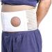 Shanrrow stoma belt belly hernia clip support bandage stoma belt wrap wraps for colostomy bag with 3.14-inch stoma opening-prevents parastomal hernia m