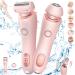 SilkGlide Pro 2024 Best Silk Glide Razor Silk Glide Hair Removal at Home 2 in 1 Electric Shaver Razors for Women Wet & Dry (Pink)