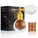 AOOWU Glitter Powder Spray Shiny Body Glitter Spray for Women Highlighter Loose Powder Spray Shimmer Sparkle Powder Makeup Spray for Body Hair Face and Clothing Brown