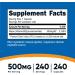 Nutricost Niacinamide 500mg - Vitamin B3 - 240 Capsules for Healthy Skin & Wellness - Buy Online on GoSupps.com
