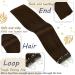 Ugeat Microring Real Hair Extensions - Chocolate Brown Remy 50g 35cm | 50 Strands #4 - Buy Online on GoSupps.com