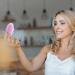 JIABEIUS Compact Mirror Magnifier - Quicksand Pink | Portable Folding Mirror for Purses - Buy Online on GoSupps.com