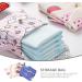 Nuobesty 4PC Mini Wet Bags - Reusable Cotton Breast Pads & Menstrual Sanitary Napkin Bags for Moms | Cartoon Design - Buy Online on GoSupps.com